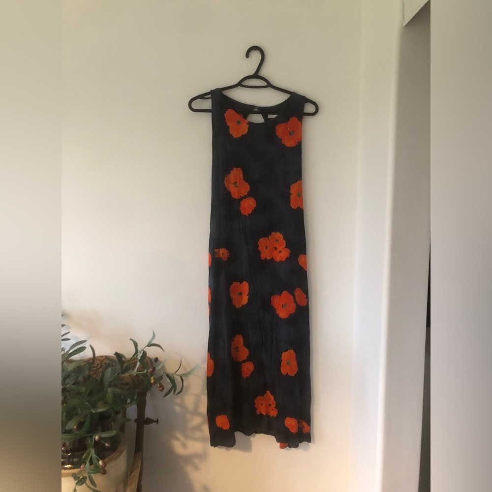 Vintage Venus Trend Sleeveless Maxi Dress 100% Rayon | Ptp